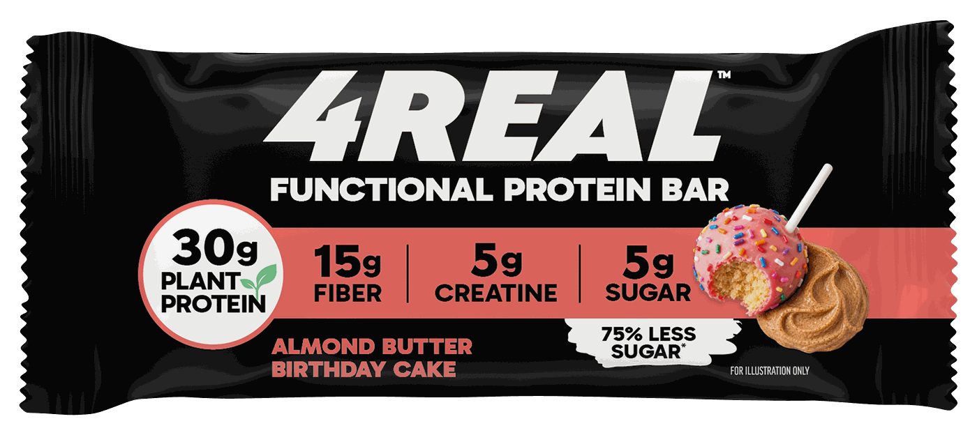 Almond Butter Birthday Cake - 4REAL Functional Protein Bar