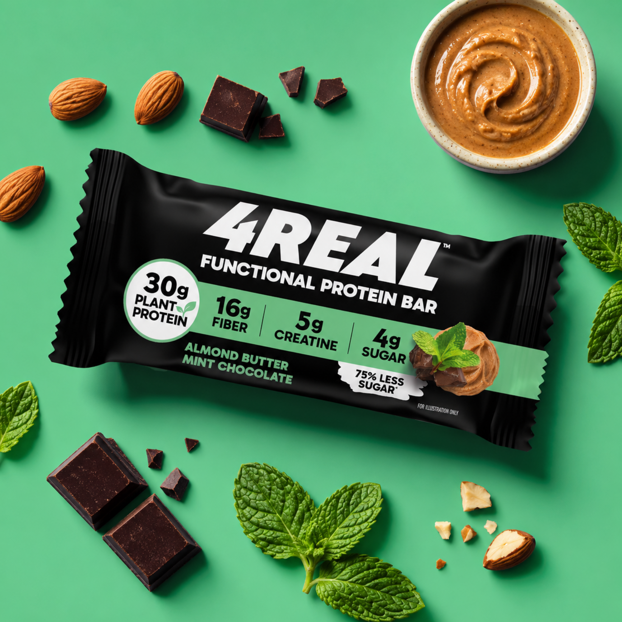 Almond Butter Mint Chocolate - ingredients
