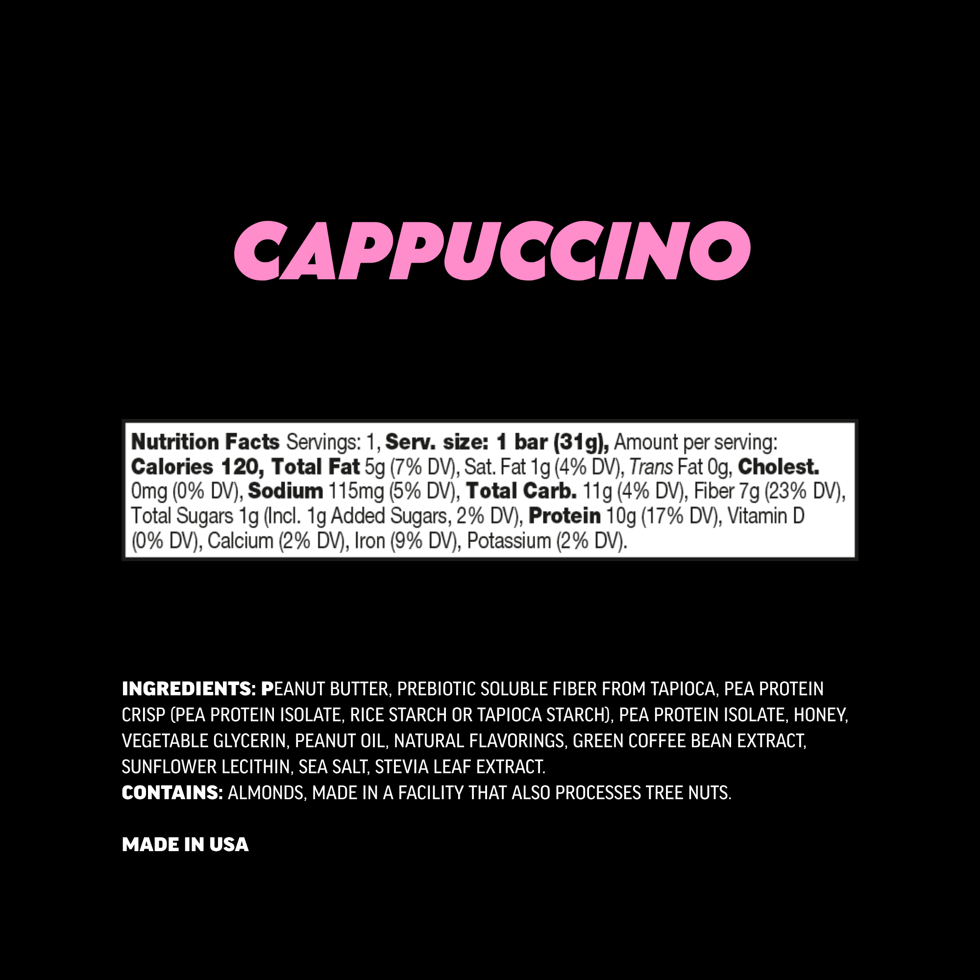 Cappuccino - nutrition facts